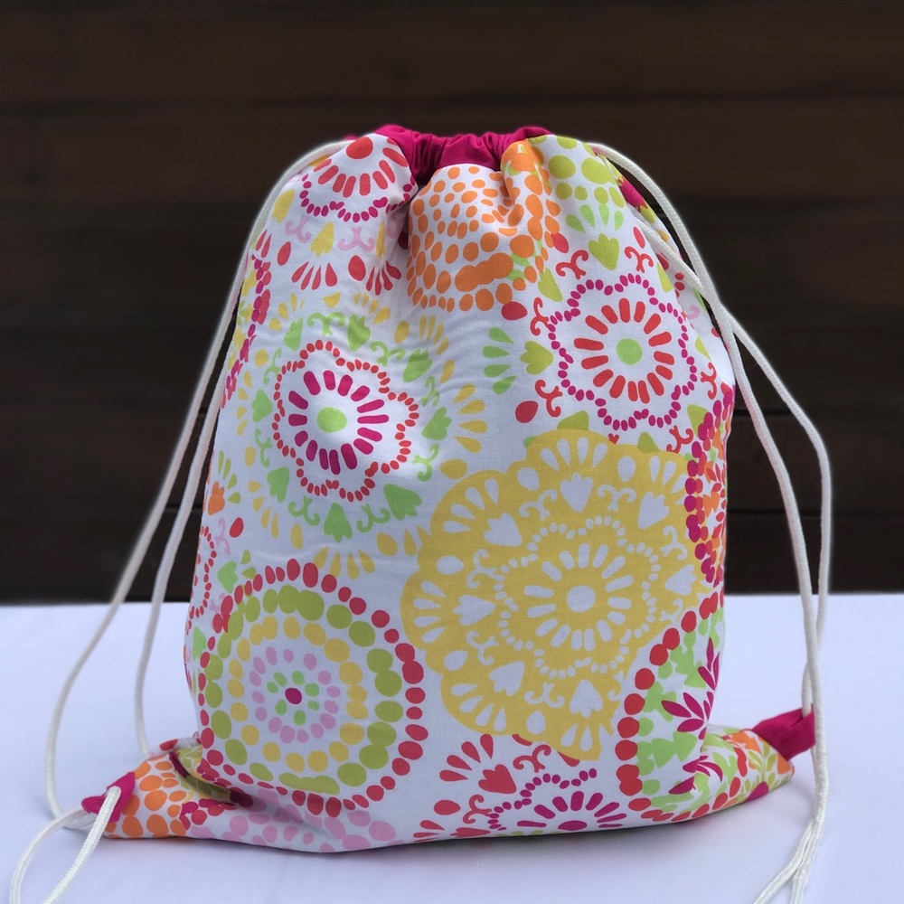 Colorful String Backpack (NWOT) - Picture 2 of 3